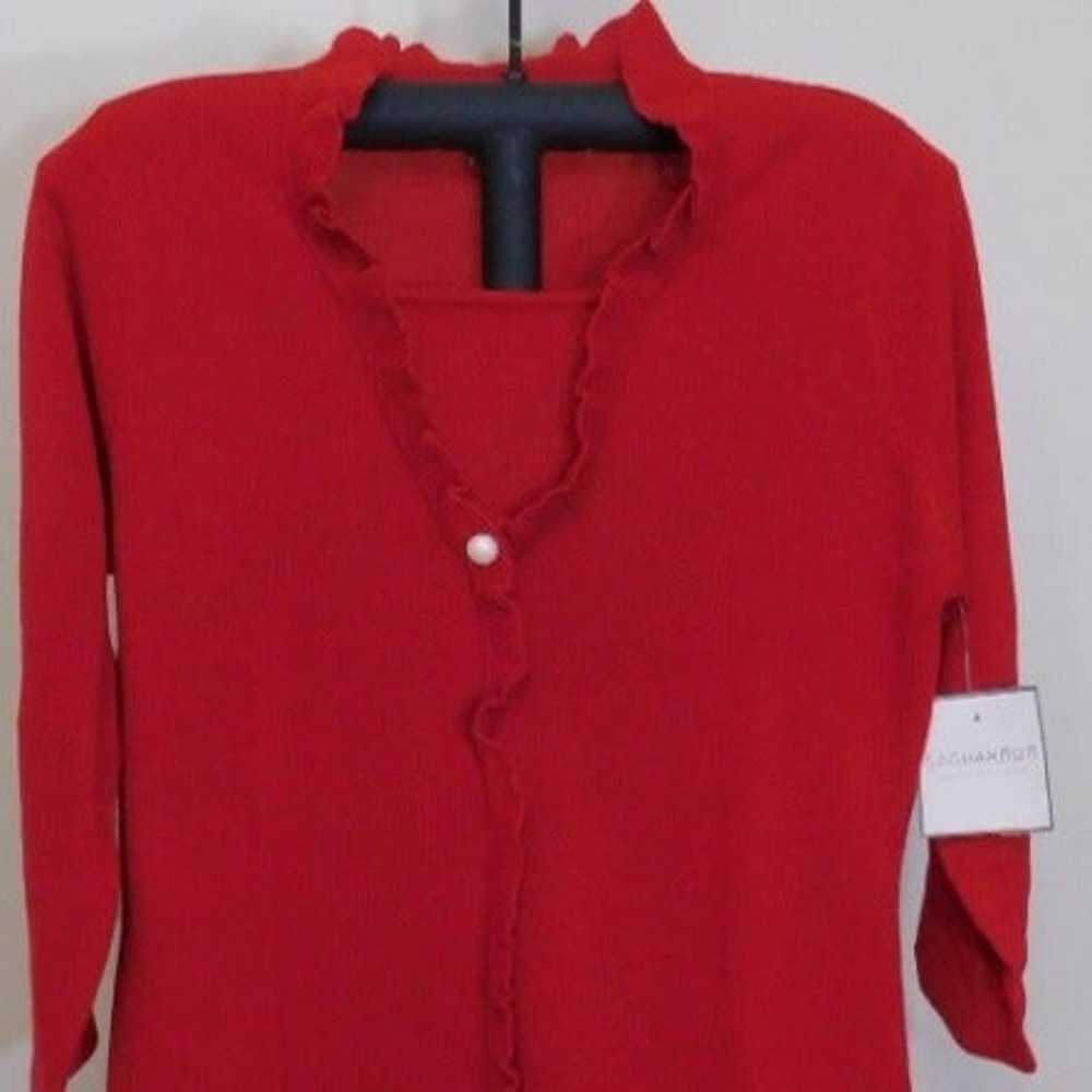 sag harbor Red Missy Fashion Pullover Long Sleeve Knit Sweater - XL